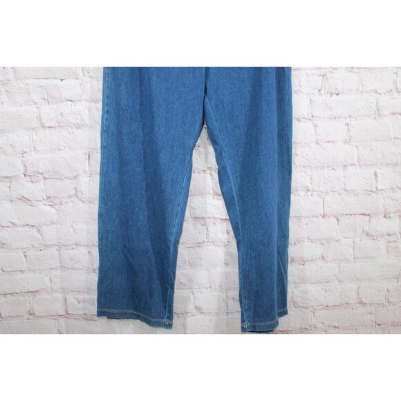 LL Bean Perfect Fit Pants Denim Straight Leg Stonewashed Size 1X Plus - Picture 3 of 11